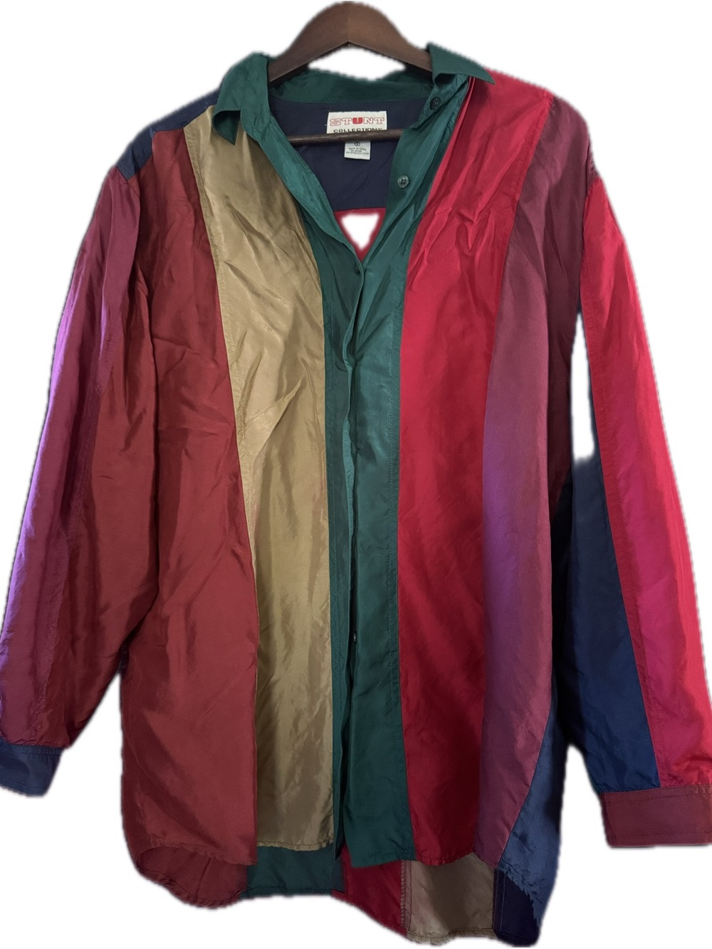 Vintage Silk Colorblock Buttondown